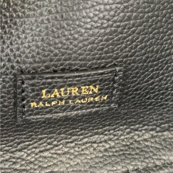 LAUREN RALPH LAUREN Large Bag Leather Black Carryover Laptop Satchel AUTHENTIC - Picture 14 of 16